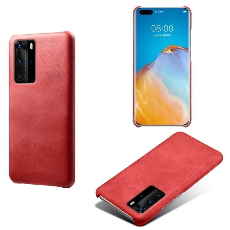 For Huawei P40 Pro Calf Texture PC + PU Phone Case