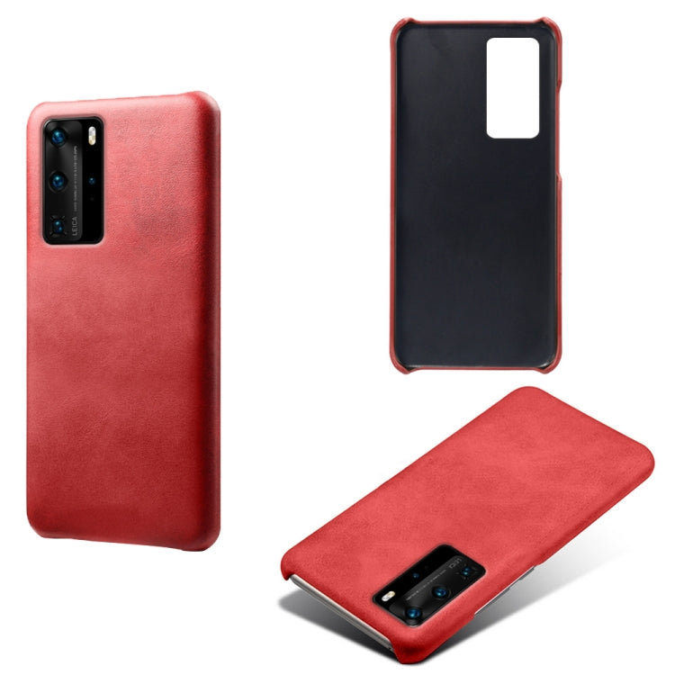 For Huawei P40 Pro Calf Texture PC + PU Phone Case
