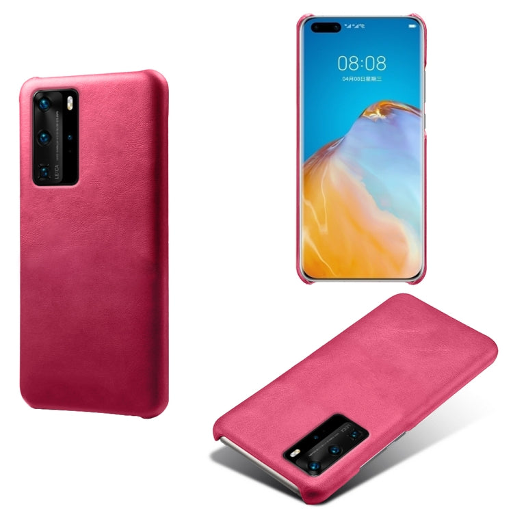 For Huawei P40 Pro Calf Texture PC + PU Phone Case