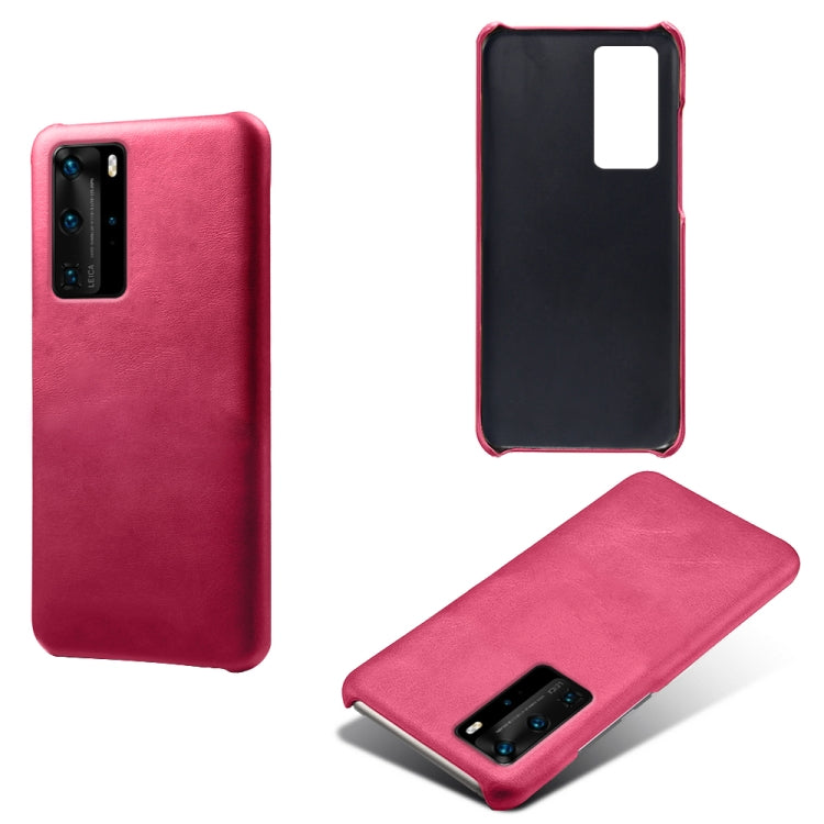 For Huawei P40 Pro Calf Texture PC + PU Phone Case