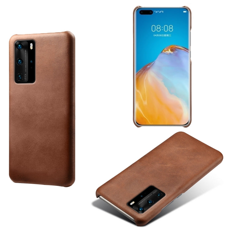 For Huawei P40 Pro Calf Texture PC + PU Phone Case
