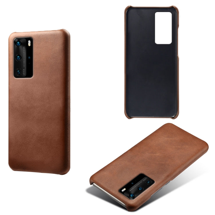 For Huawei P40 Pro Calf Texture PC + PU Phone Case