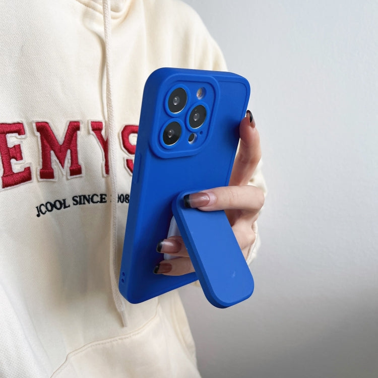 For iPhone 13 Pro Max TPU Phone Case with Holder (Blue)