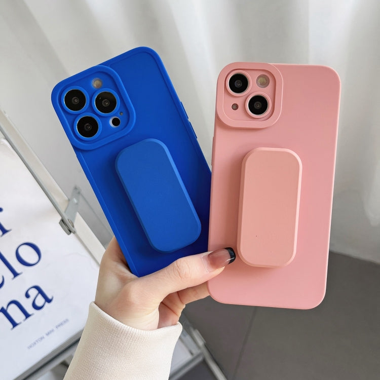 For iPhone 13 TPU Phone Case with Holder(Brown)