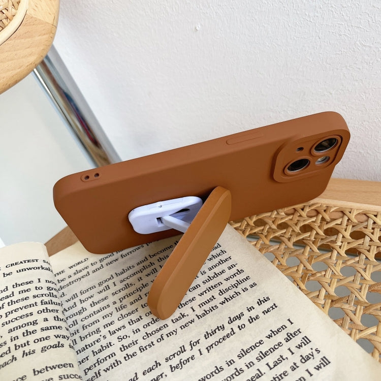 For iPhone 13 mini TPU Phone Case with Holder (Pink)