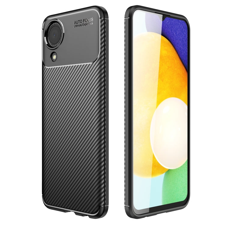 For Samsung Galaxy A03 Core Carbon Fiber Texture TPU Phone Case