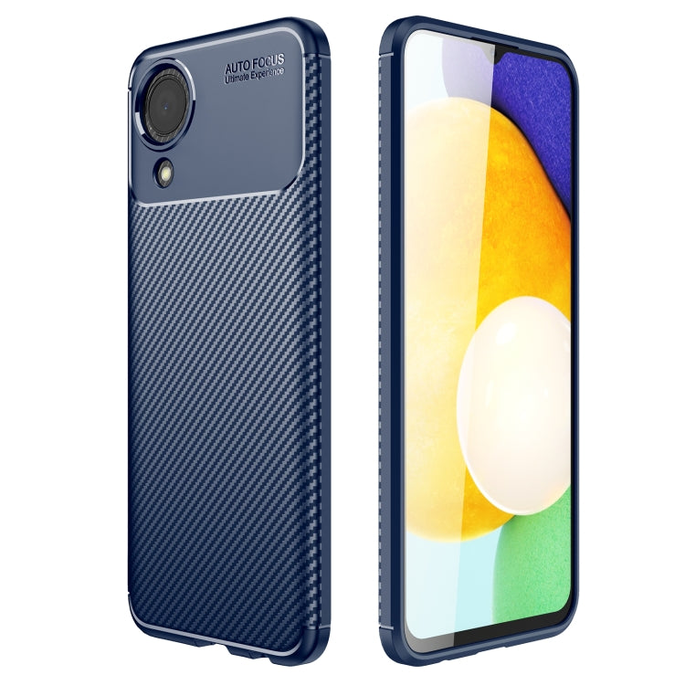 For Samsung Galaxy A03 Core Carbon Fiber Texture TPU Phone Case