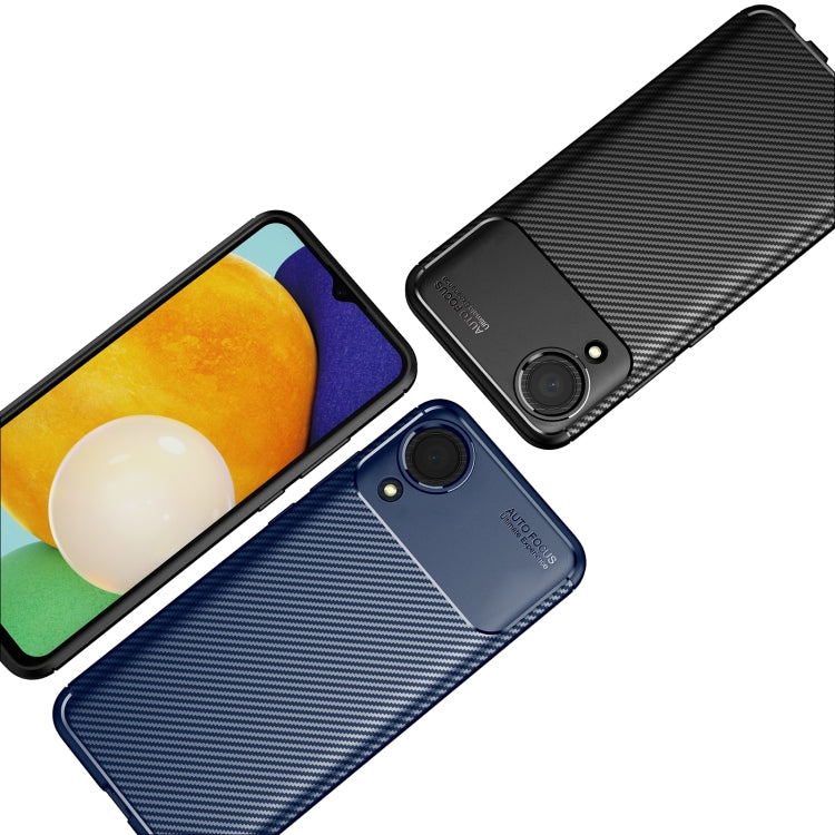 For Samsung Galaxy A03 Core Carbon Fiber Texture TPU Phone Case
