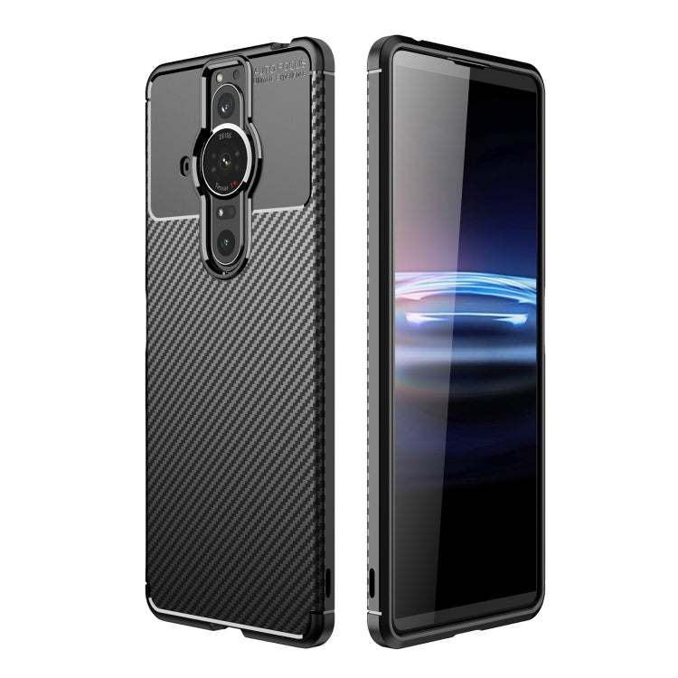 For Sony Xperia Pro-I Carbon Fiber Texture TPU Phone Case