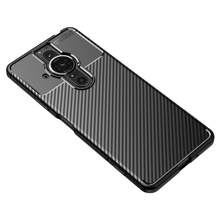 For Sony Xperia Pro-I Carbon Fiber Texture TPU Phone Case