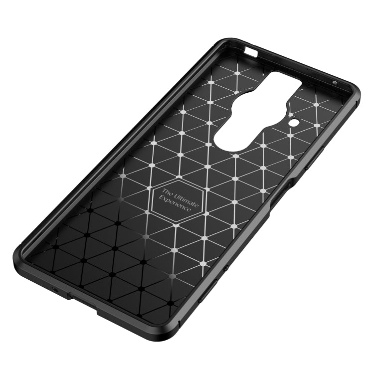 For Sony Xperia Pro-I Carbon Fiber Texture TPU Phone Case