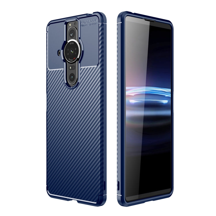 For Sony Xperia Pro-I Carbon Fiber Texture TPU Phone Case