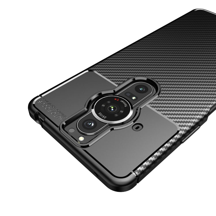 For Sony Xperia Pro-I Carbon Fiber Texture TPU Phone Case