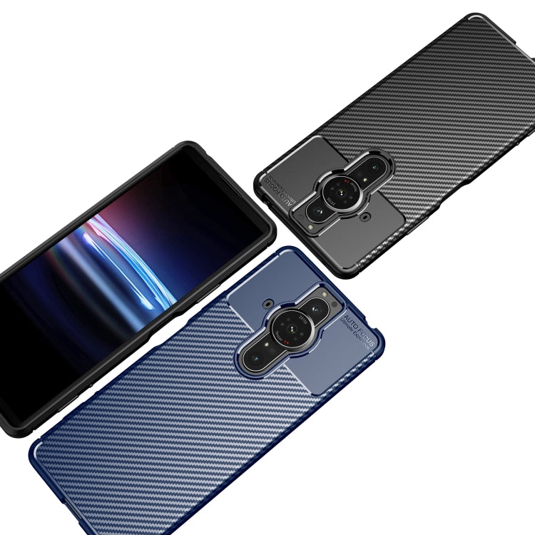 For Sony Xperia Pro-I Carbon Fiber Texture TPU Phone Case