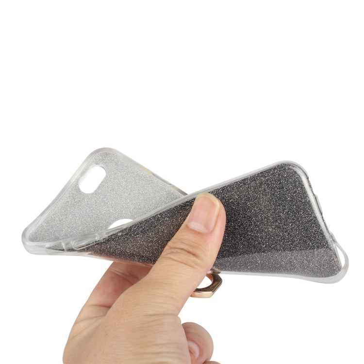 For iPhone 6 / 6s Glittery Powder Shockproof TPU Protective Case with Ring Holder