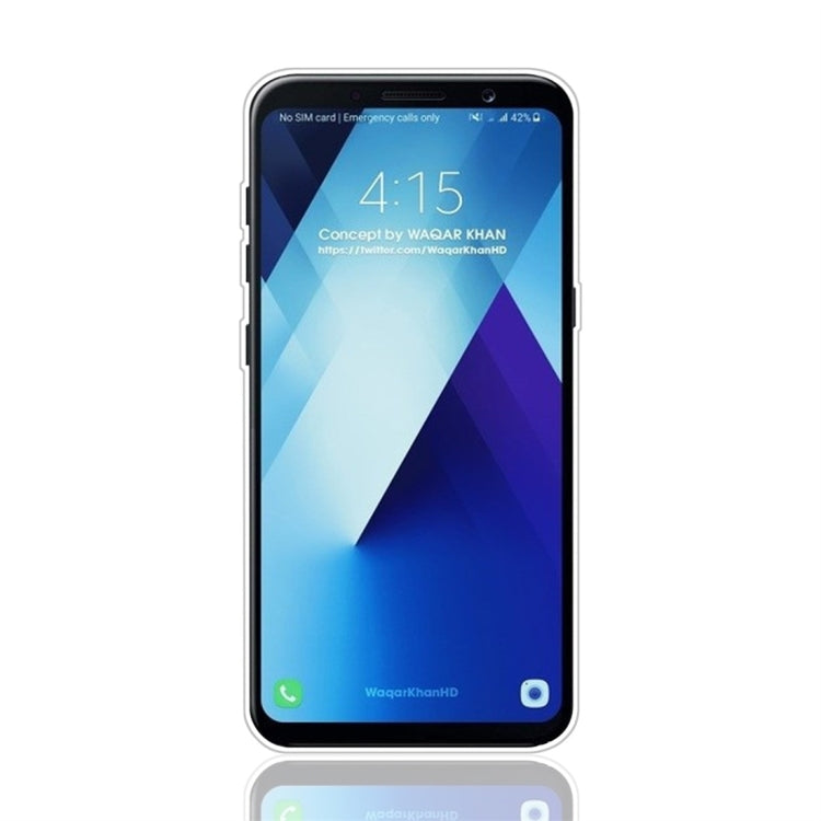 For Galaxy A8+ (2018) Glittery Powder Shockproof TPU Protective Case with Ring Holder