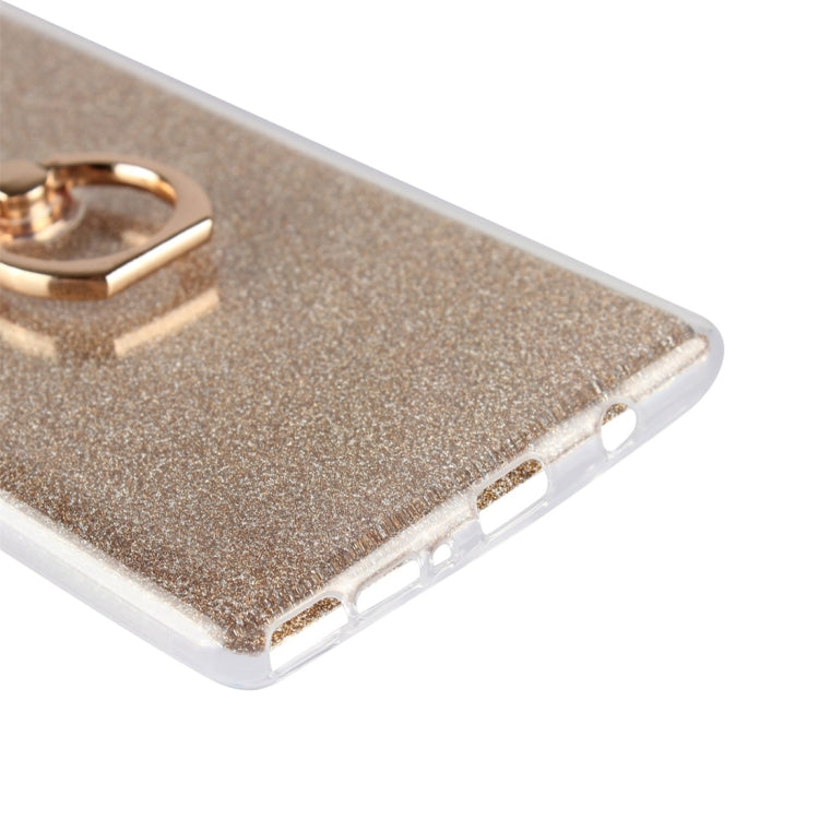 For Galaxy Note 8 Glittery Powder Shockproof TPU Protective Case with Ring Holder