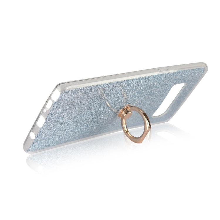 For Galaxy Note 8 Glittery Powder Shockproof TPU Protective Case with Ring Holder