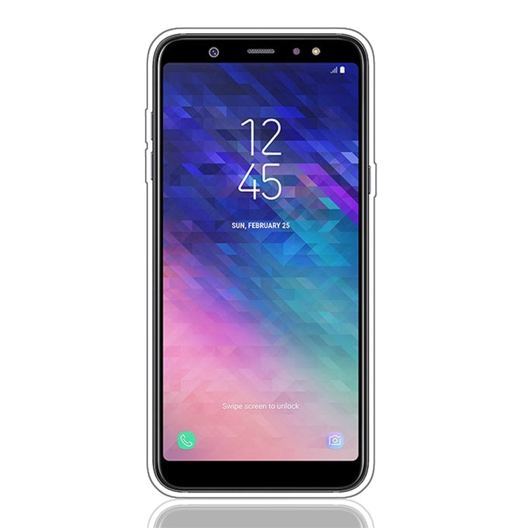 For Galaxy A6+ (2018) Glittery Powder Shockproof TPU Protective Case with Ring Holder