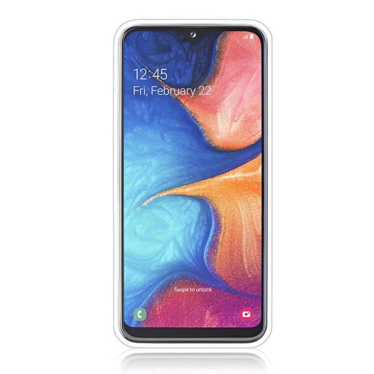 For Galaxy A20e Glittery Powder Shockproof TPU Protective Case with Ring Holder