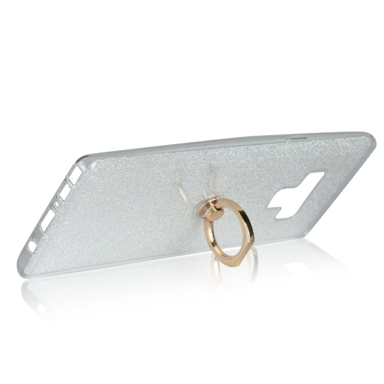 For Galaxy Note 9 Glittery Powder Shockproof TPU Protective Case with Ring Holder