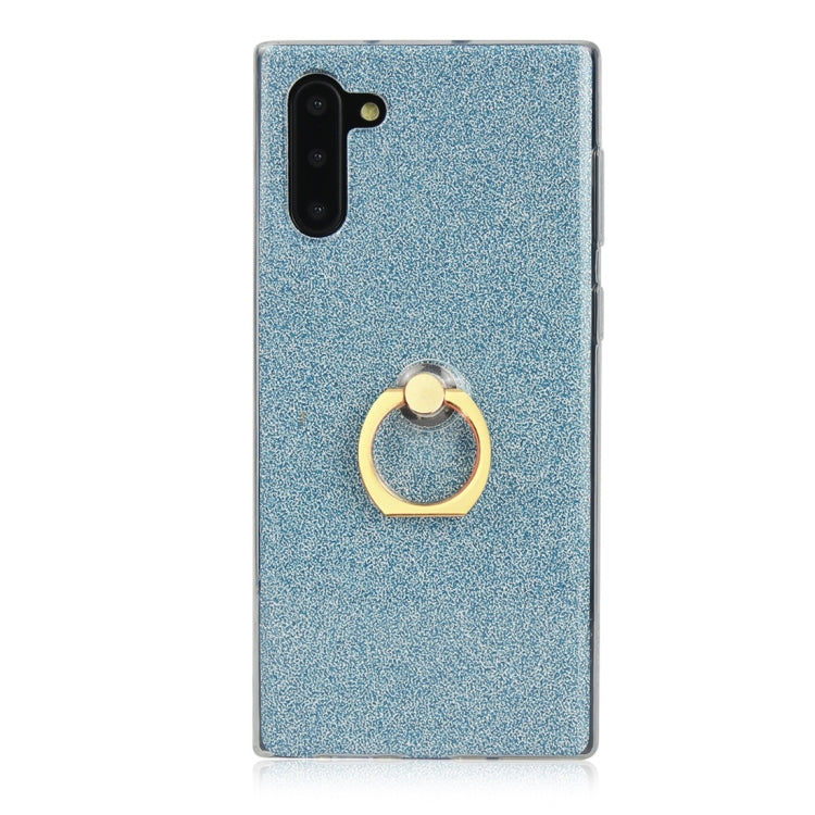 For Galaxy Note 10 Glittery Powder Shockproof TPU Protective Case with Ring Holder