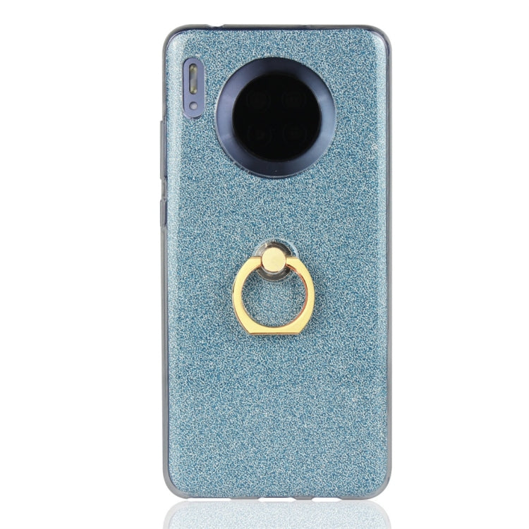 For Huawei Mate 30 Glittery Powder Shockproof TPU Protective Case with Ring Holder