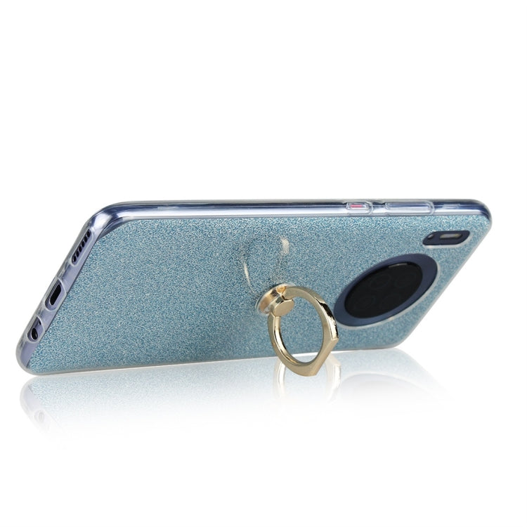 For Huawei Mate 30 Glittery Powder Shockproof TPU Protective Case with Ring Holder