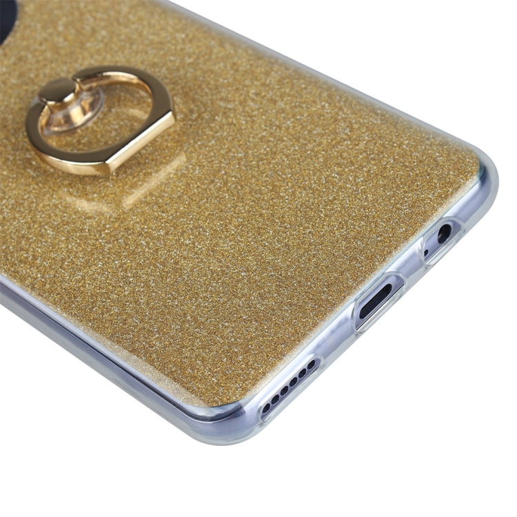 For Huawei Mate 30 Glittery Powder Shockproof TPU Protective Case with Ring Holder