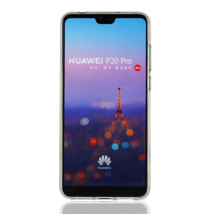 For Huawei P20 Pro Glittery Powder Shockproof TPU Protective Case with Ring Holder