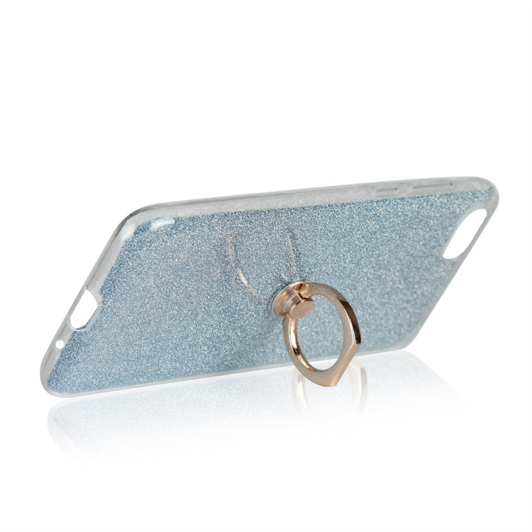For Huawei Y5 (2018) Glittery Powder Shockproof TPU Protective Case with Ring Holder