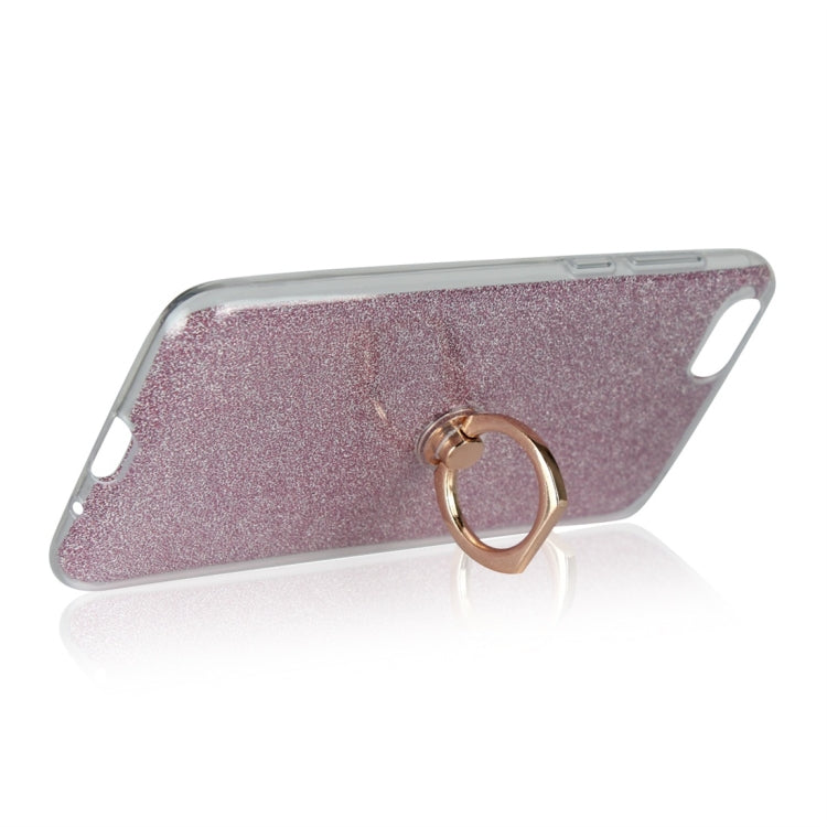 For Huawei Y5 (2018) Glittery Powder Shockproof TPU Protective Case with Ring Holder