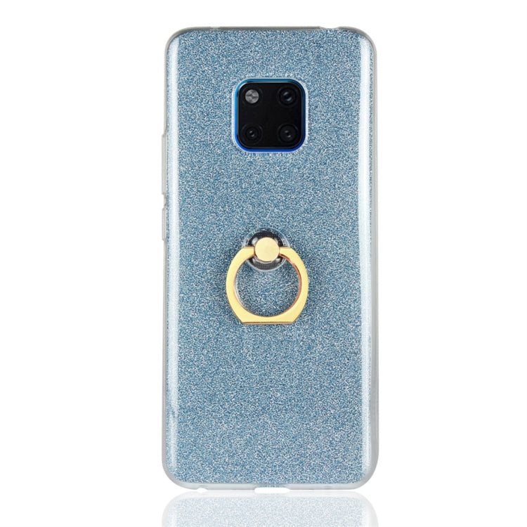 For Huawei Mate 20 Pro Glittery Powder Shockproof TPU Protective Case with Ring Holder