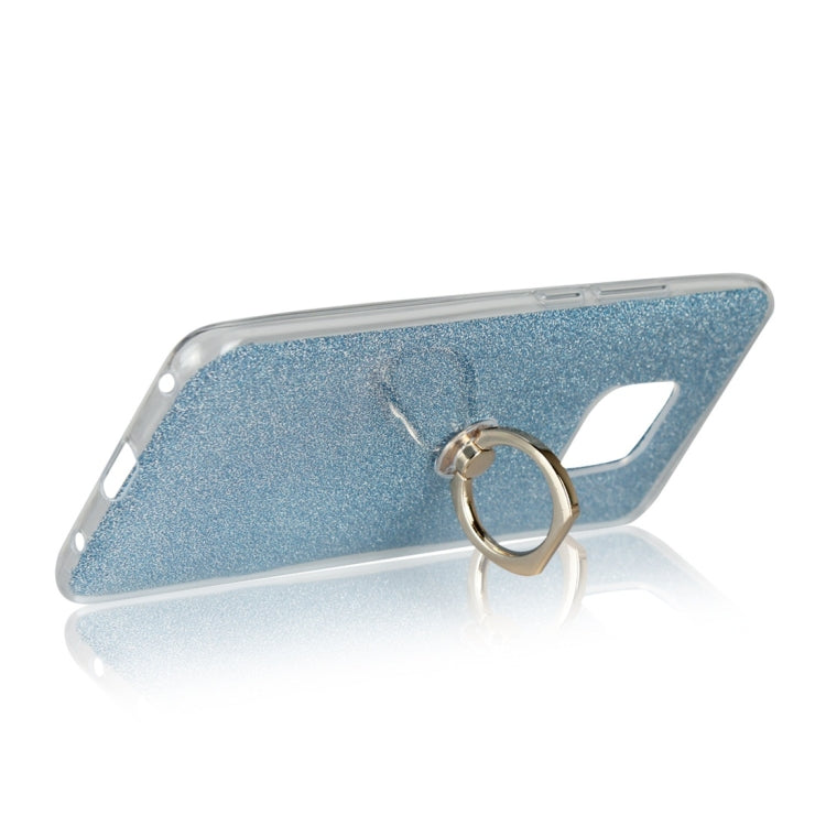 For Huawei Mate 20 Pro Glittery Powder Shockproof TPU Protective Case with Ring Holder