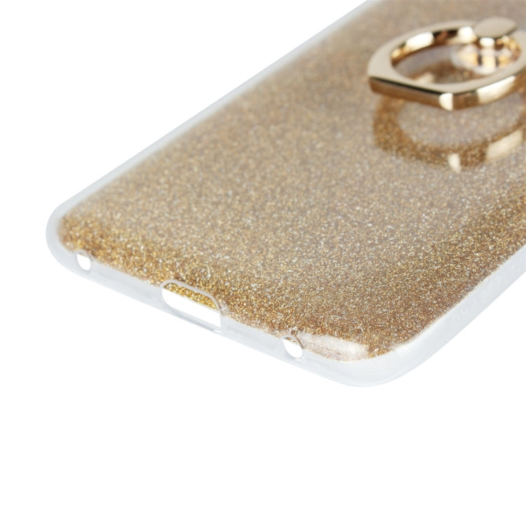 For Huawei Mate 20 Pro Glittery Powder Shockproof TPU Protective Case with Ring Holder