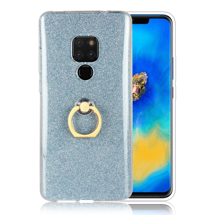 For Huawei Mate 20 Glittery Powder Shockproof TPU Protective Case with Ring Holder