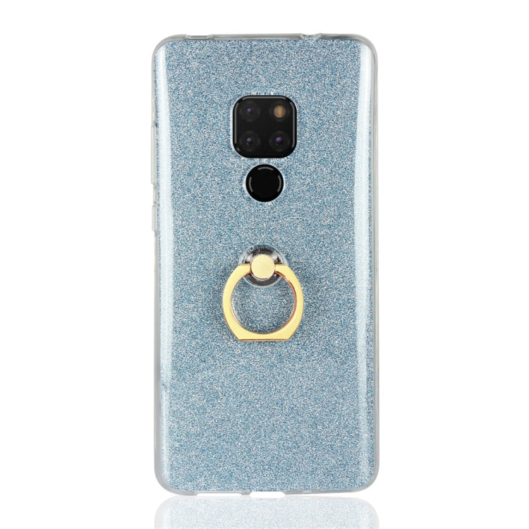 For Huawei Mate 20 Glittery Powder Shockproof TPU Protective Case with Ring Holder