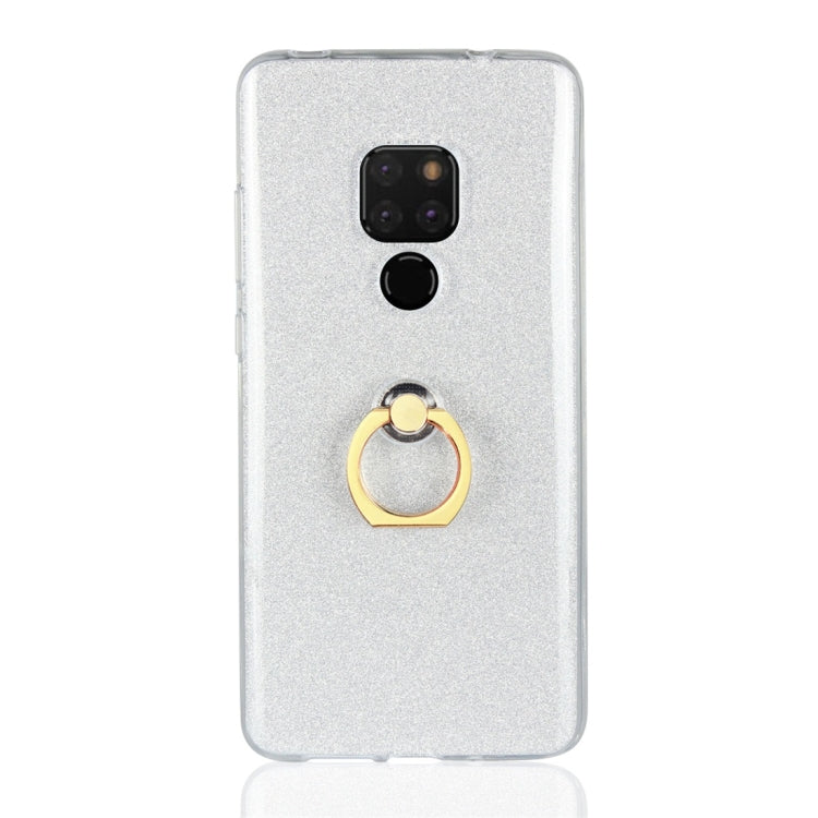For Huawei Mate 20 Glittery Powder Shockproof TPU Protective Case with Ring Holder