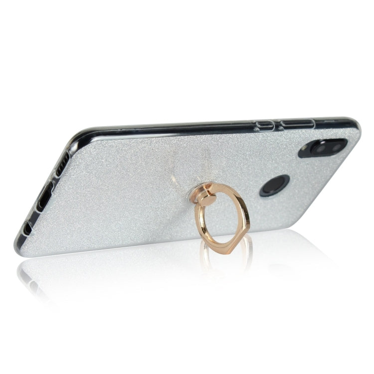 For Huawei nova 3 Glittery Powder Shockproof TPU Protective Case with Ring Holder