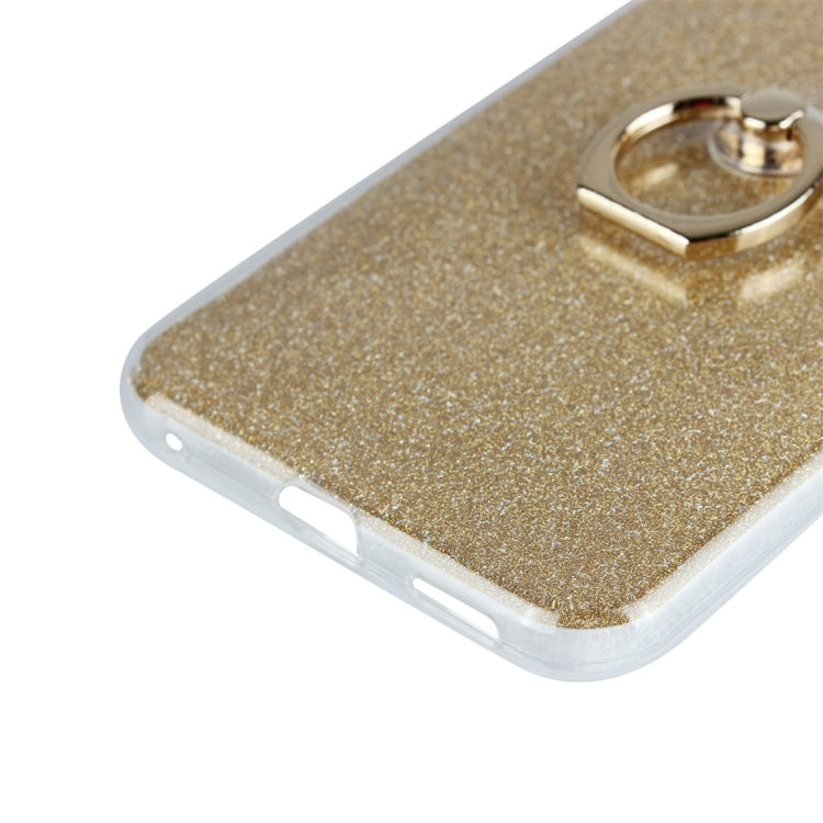 For Nokia X71 Glittery Powder Shockproof TPU Protective Case with Ring Holder
