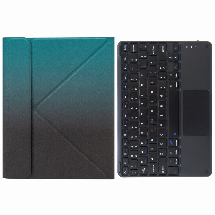 H-097C Touch Bluetooth Keyboard Leather Case with Rear Three-fold Holder For iPad 9.7 2018 & 2017