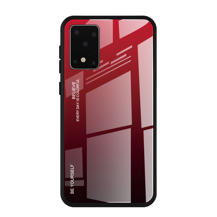 For Galaxy S20 Gradient Color Glass Case