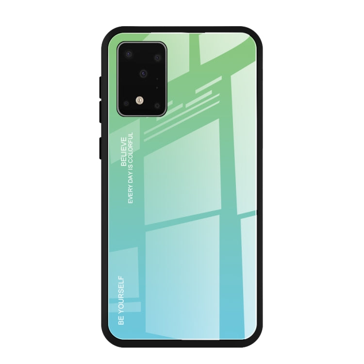 For Galaxy S20 Gradient Color Glass Case