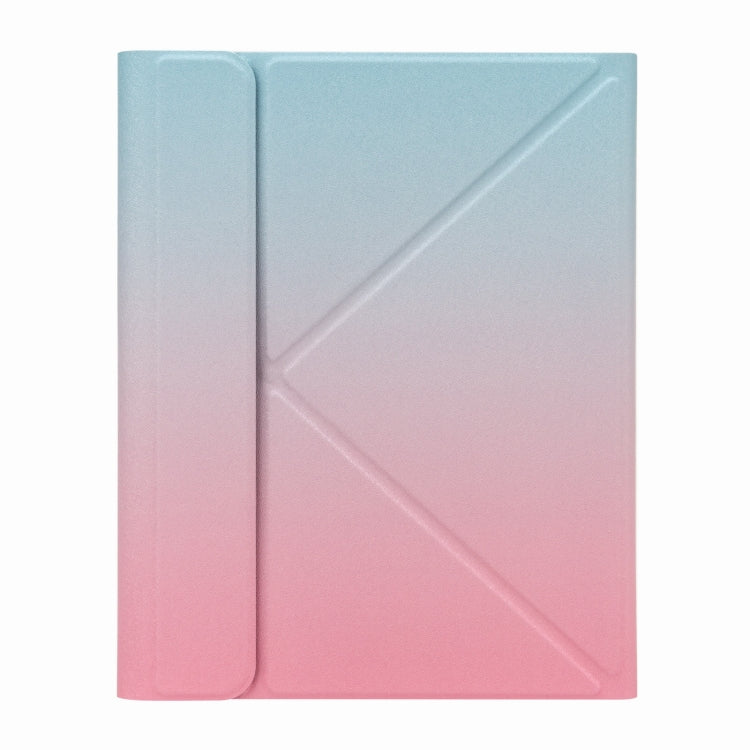 H-109S3 Tri-color Backlight Bluetooth Keyboard Leather Case with Rear Three-fold Holder For iPad Pro 11 inch 2021 & 2020 & 2018 / Air 2020 10.9