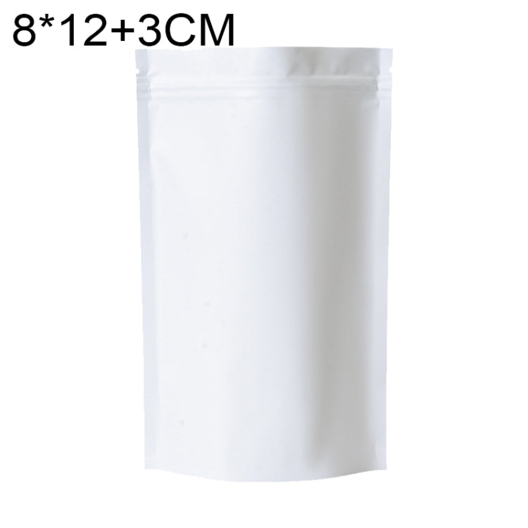 100 PCS/Set Matte Aluminum Foil Snack Stand-up Pouch, Size:8x12+3cm