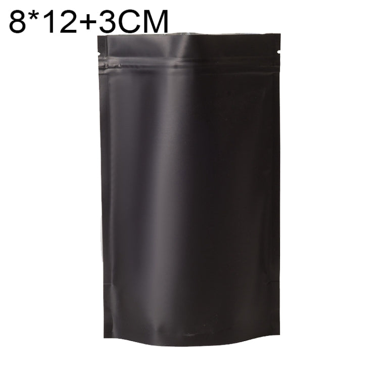 100 PCS/Set Matte Aluminum Foil Snack Stand-up Pouch, Size:8x12+3cm
