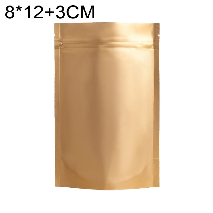 100 PCS/Set Matte Aluminum Foil Snack Stand-up Pouch, Size:8x12+3cm