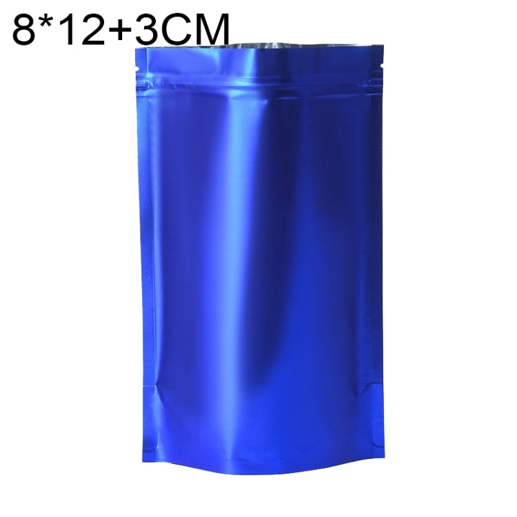 100 PCS/Set Matte Aluminum Foil Snack Stand-up Pouch, Size:8x12+3cm