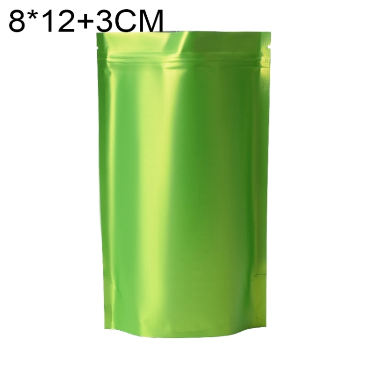 100 PCS/Set Matte Aluminum Foil Snack Stand-up Pouch, Size:8x12+3cm