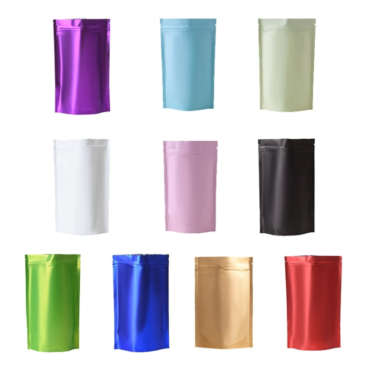 100 PCS/Set Matte Aluminum Foil Snack Stand-up Pouch, Size:8x12+3cm